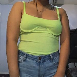 Neon green bodysuit